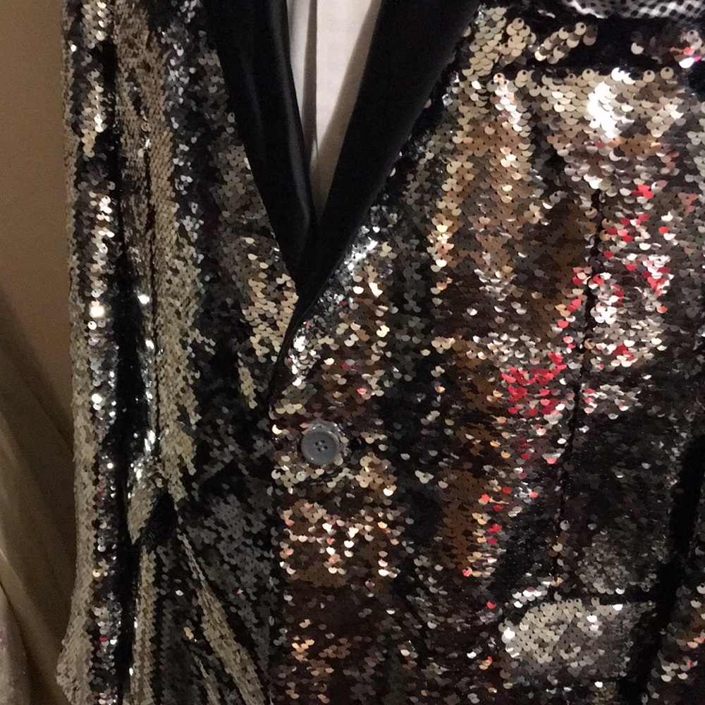 Coofandy Silver Sequin Jacket - image 4
